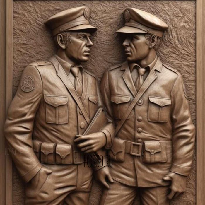 stl Young cops 4 stl model for CNC